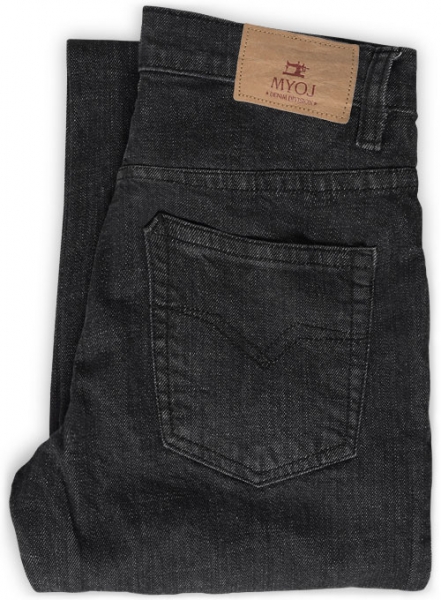 Stone Carbon Black Hard Wash Stretch Jeans - Look # 121