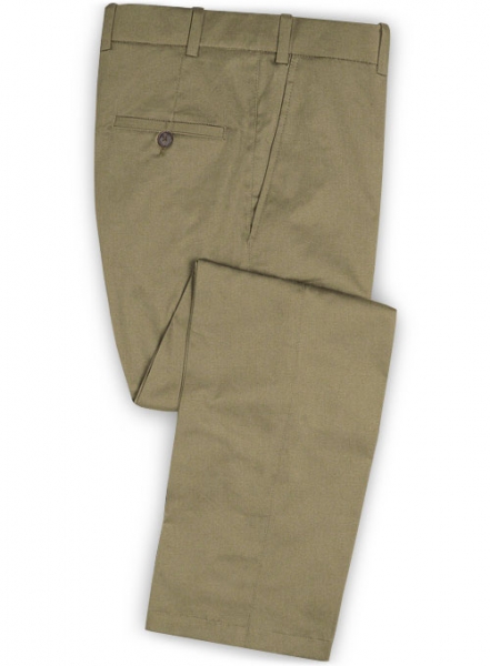 Summer Weight Stone Khaki Chino Suit