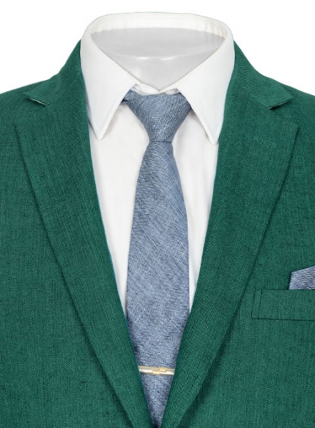 Italian Denim Green Linen Suit