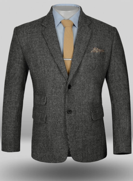 Vintage Gray Macro Weave Tweed Jacket