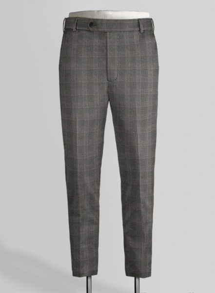 Gray Mont Checks Flannel Wool Suit