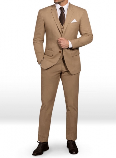 Madison Melange Khaki Chino Suit