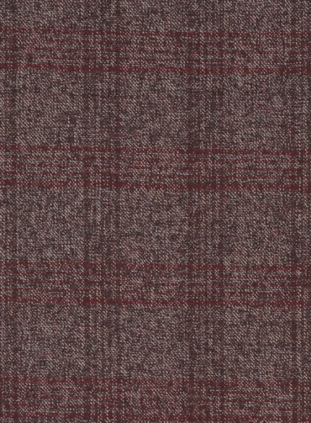 Saga Wine Feather Tweed Suit