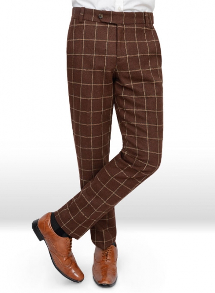 Vintage Brown Glen Royal Tweed Pants