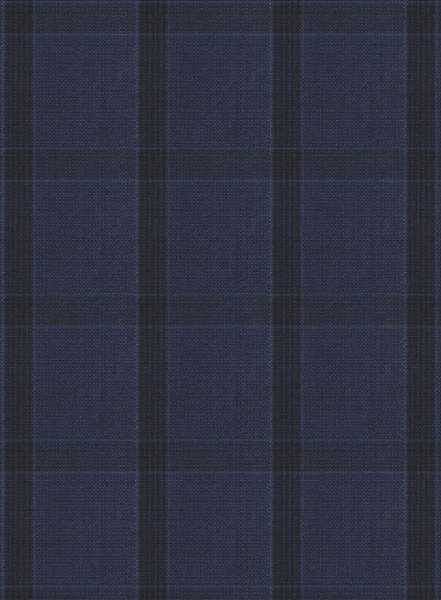 Napolean Tartan Space Blue Wool Jacket