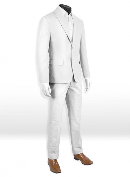 Tropical White Linen Suit