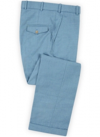 Light Weight Arctic Blue Tweed Pants