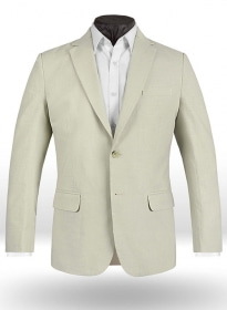 Tropical Light Beige Linen Jacket