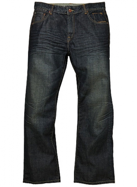 Deadly Dark Blue - Hard Washed Jeans Scrape Whisked