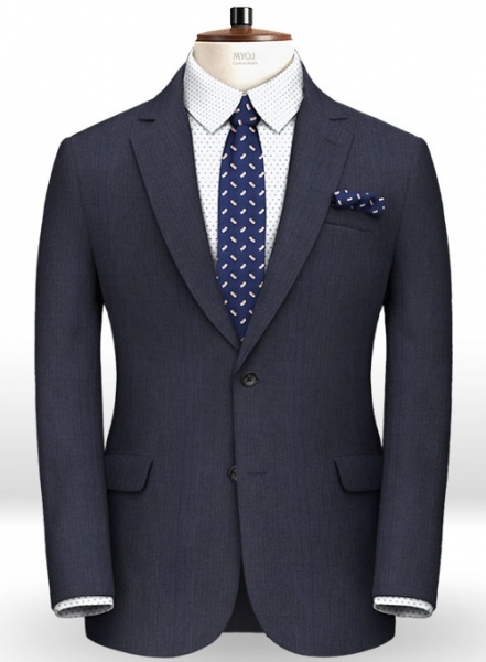 Napolean Sombre Blue Wool Suit