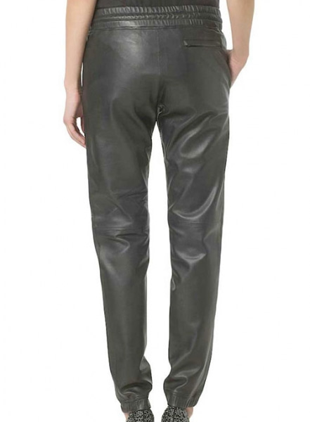 Gym Drawstring Leather Pants