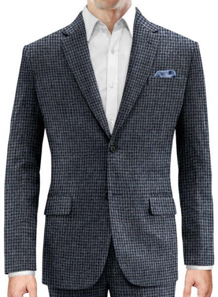 Houndstooth Blue Tweed Suit