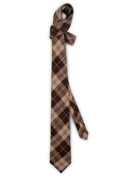 Tweed Tie - Brown Scot Tweed