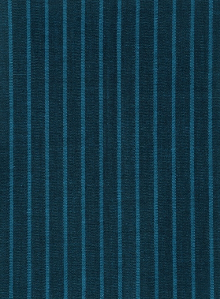 Imperia Blue Stripes Cotton Shirt - Full Sleeves