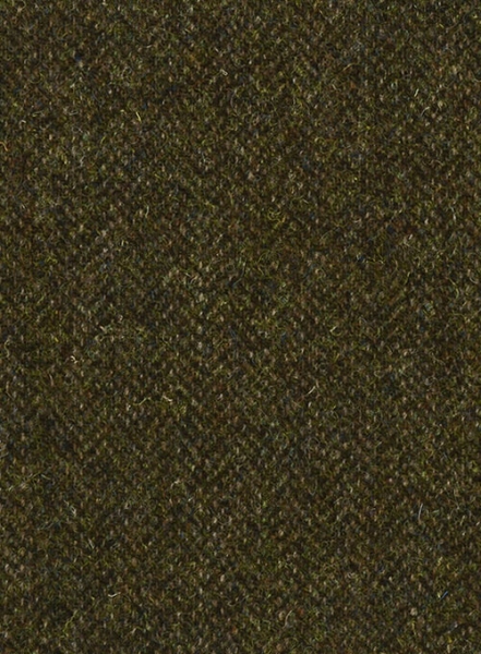 Harris Tweed Melange Green Herringbone Pants