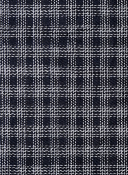 Italian Ted Blue Checks Linen Pants