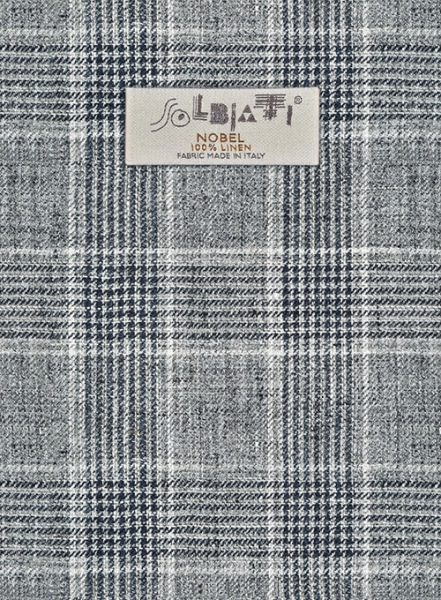 Solbiati Gray Checks Linen Suit
