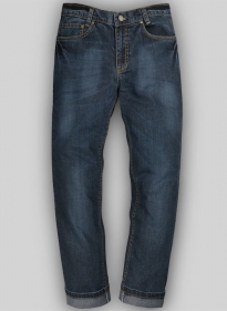 Melange Luxurious Deep Dark Blue Jeans - Desert Wash