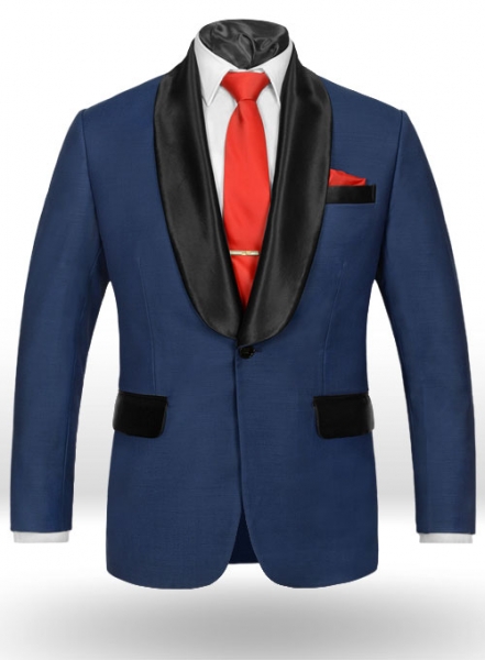 Napolean Persian Blue Wool Tuxedo Jacket