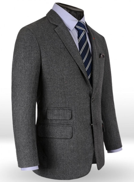 Reda Flannel Dark Gray Pure Wool Suit