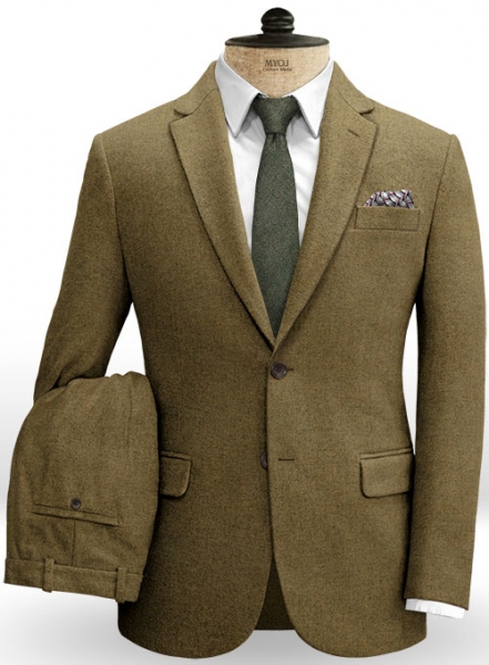 Melange Brown Feather Tweed Suit