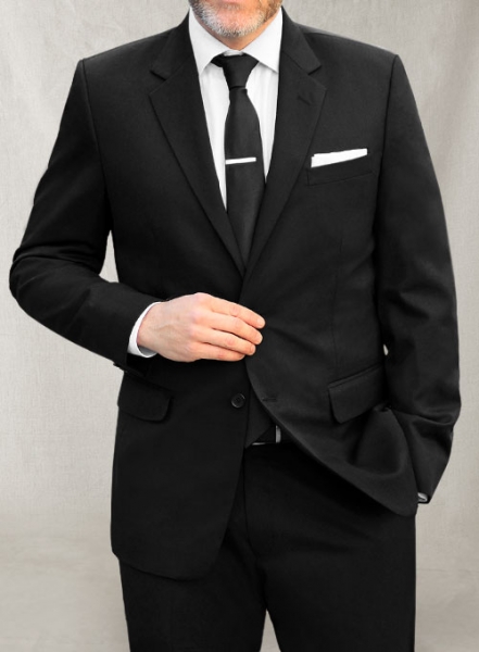 Black Merino Wool Suit