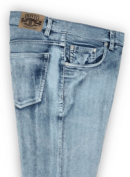 Indigo Corduroy Stretch Jeans - Vintage Wash