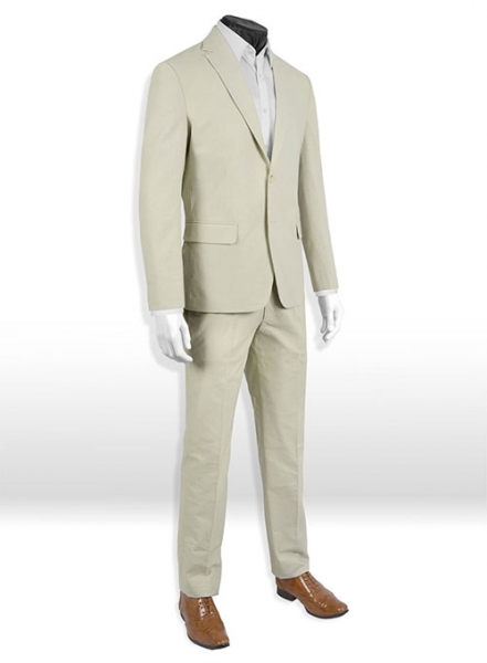 Tropical Light Beige Linen Suit