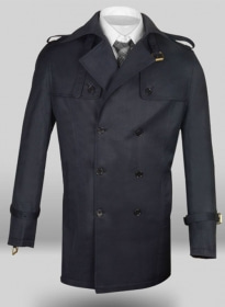 Blue Merino Wool Ranger Style Sports Coat