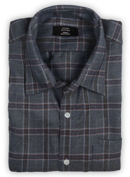 Light Weight Leo Blue Tweed Shirt - Full Sleeves