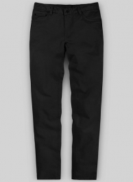 Black Cotton Power Stretch Chino Jeans