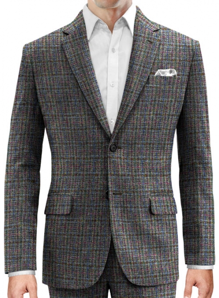 Harris Tweed Gray Mix Checks Jacket