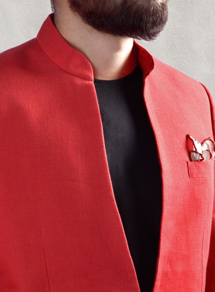 Pure Red Linen Roma Sports Jacket