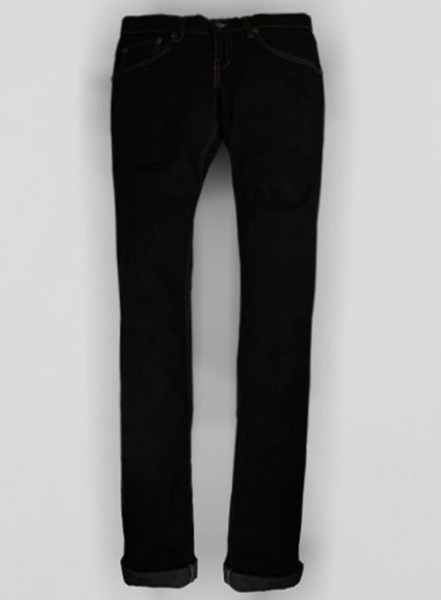 Fine Cross Fire Stretch Black Jeans - Look # 324