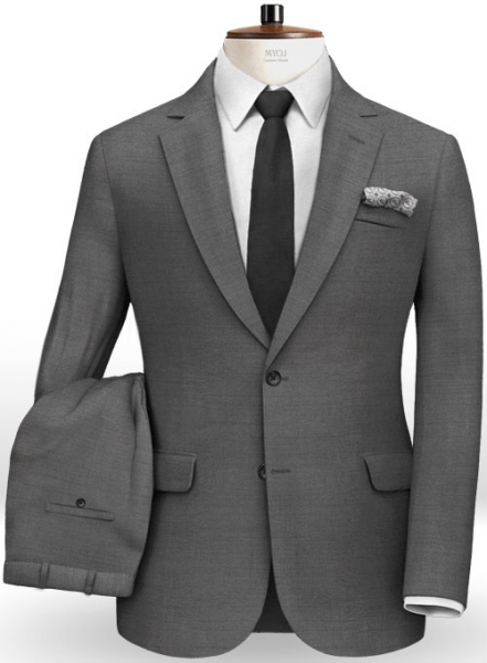 Scabal Gray Twill Pure Wool Suit