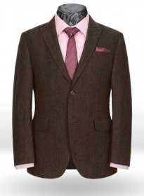 Italian Ramp Brown Linen Jacket