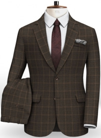 Pisa Brown Feather Tweed Suit