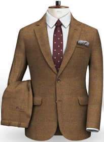 Milan Brown Feather Tweed Suit