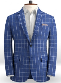 Italian Wave Blue Linen Jacket