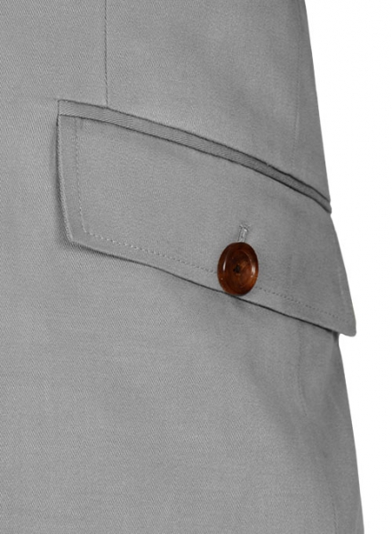 Light Gray Peach Finish Chino Madison Style Jacket