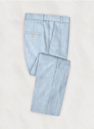 Solbiati Gingham Light Blue Seersucker Pants