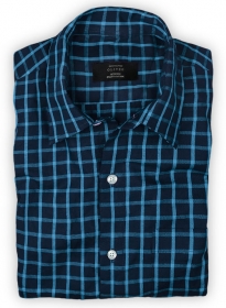 Accord Blue Cotton Shirt - Full Sleeves