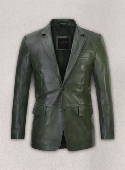 Spanish Green Leather Blazer