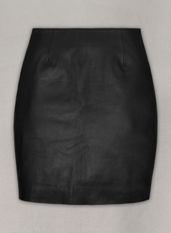 Front Slit Leather Skirt - # 126