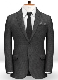 Dogtooth Wool Charcoal Jacket