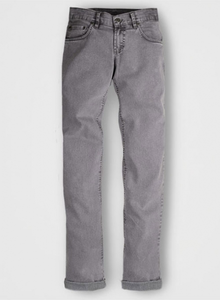 Ash Gray Stretch Jeans - Blast Wash - Look #313