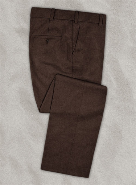 Brown Flannel Wool Pants