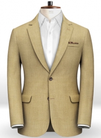 Italian Khaki Twill Linen Jacket