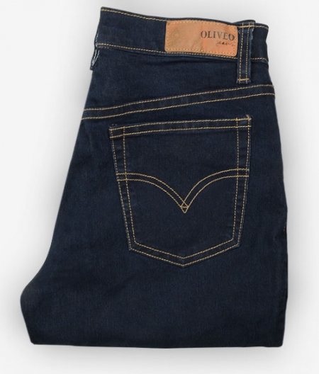 Morris Blue Stretch Denim Jeans - Hard Wash