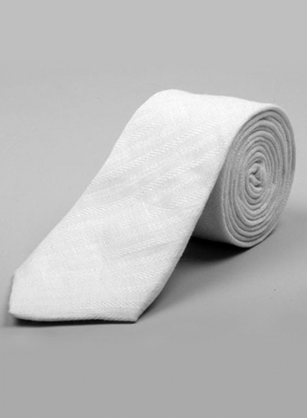 Italian Linen Tie - White Prince